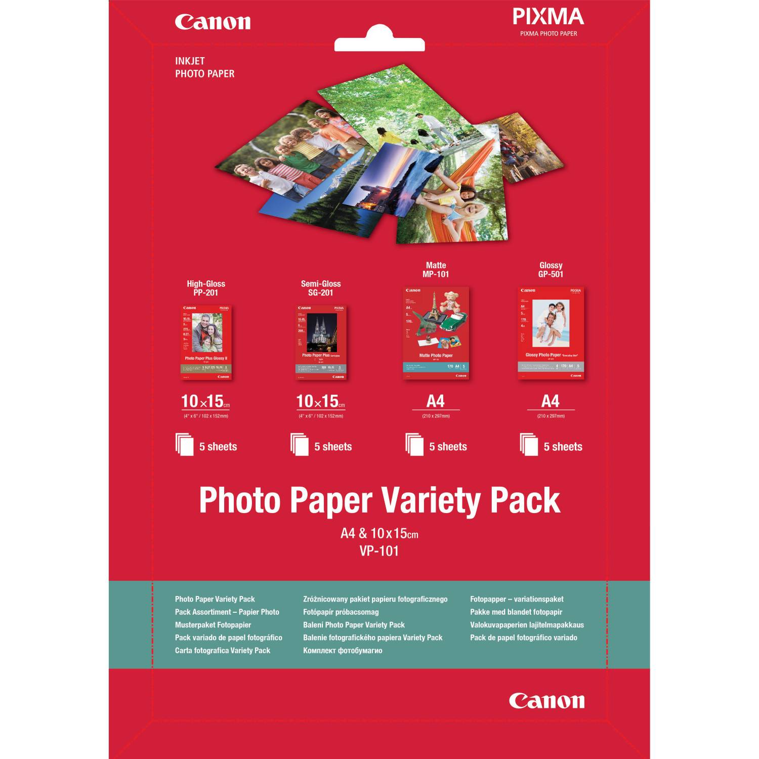 Canon Variety Pack VP-101 - Kit di carta fotografica da 20 fogli-5