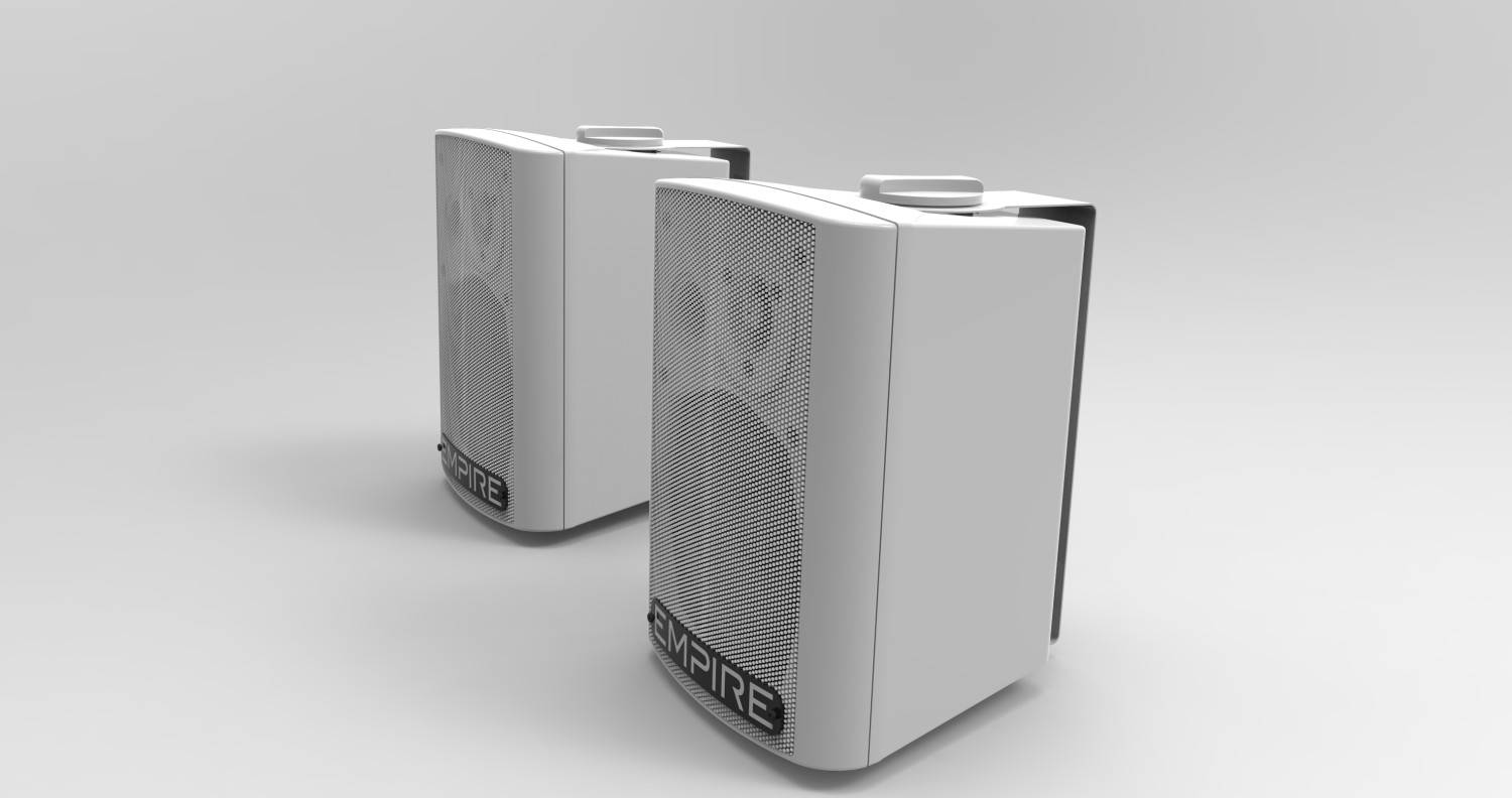 CASSE EMPIRE HS.WALL250MW 250 WATT, CABINET IN MISTO RESINA/MDF, STAFFE DA PARETE, INGRESSO MIC+PRESA PER RICARICA USB B-1