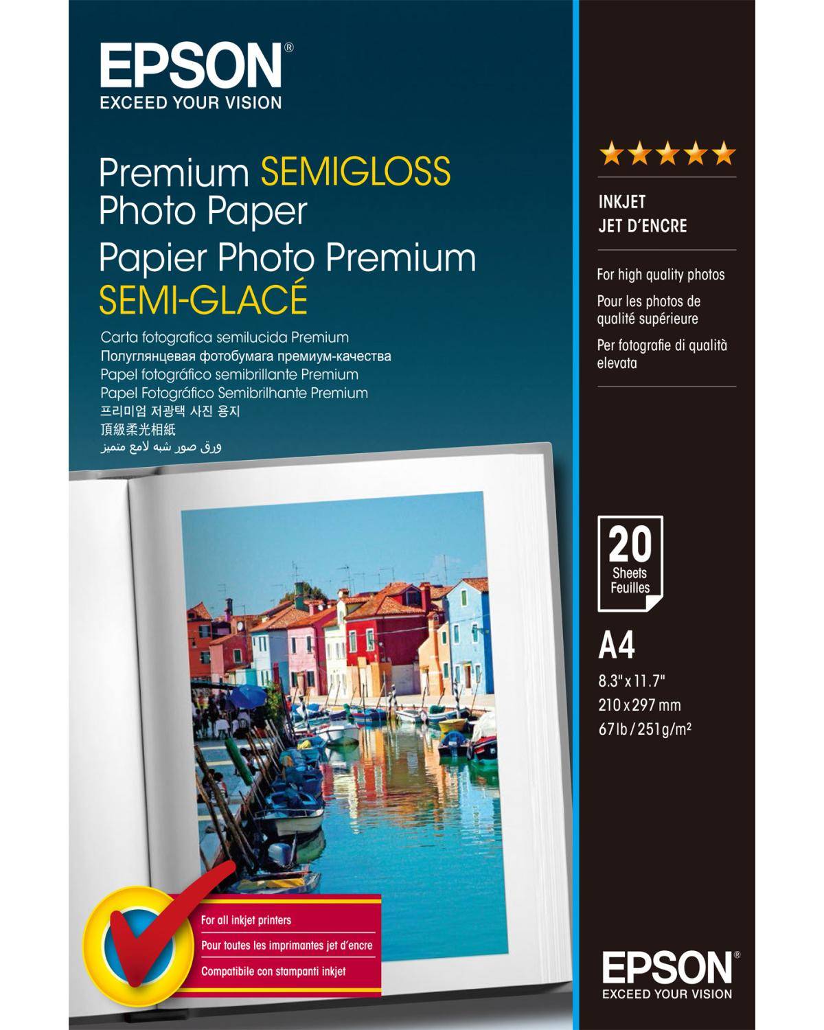 Epson Premium Semi-Gloss Photo Paper - A4 - 20 Fogli-3