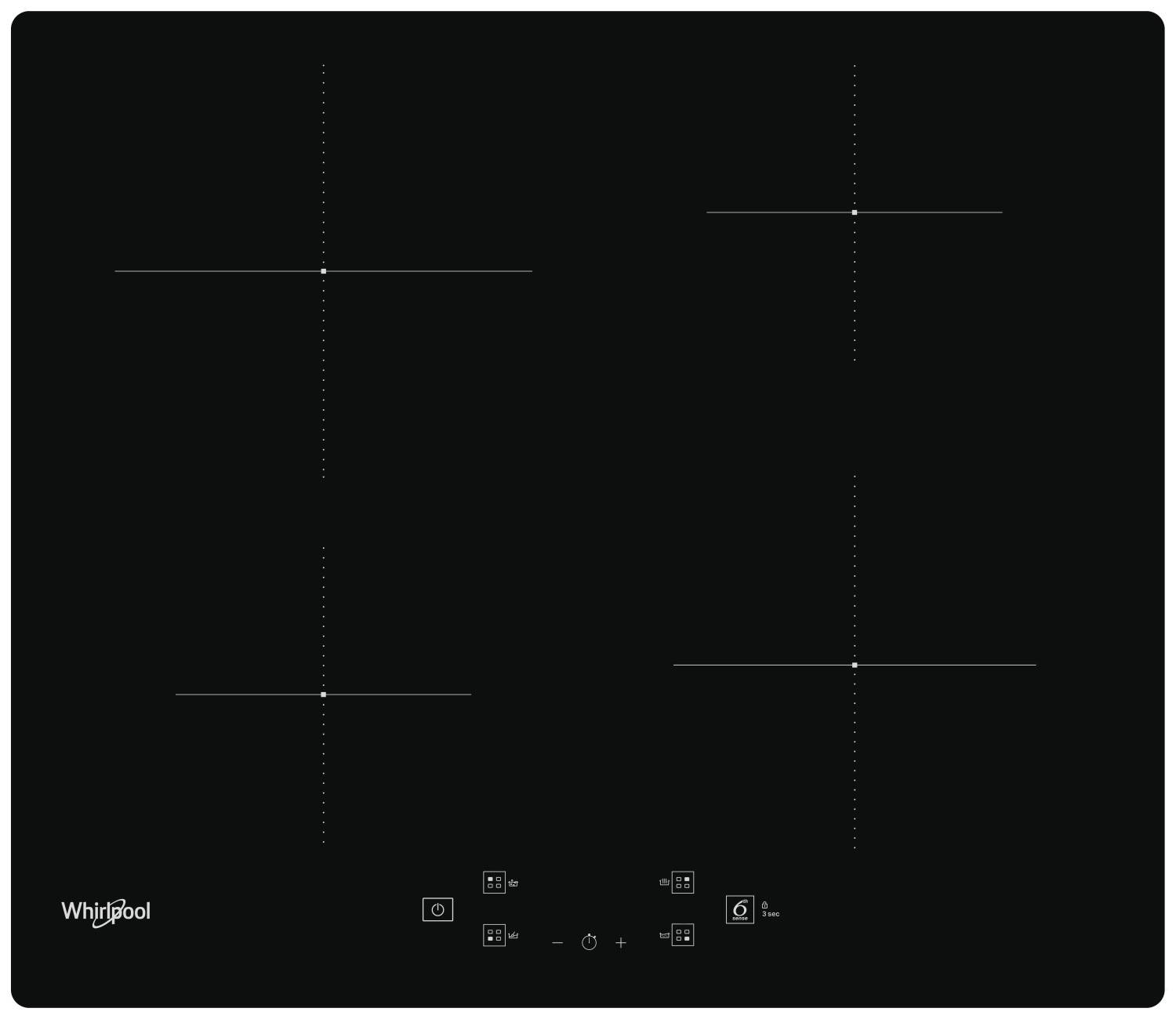 Whirlpool WS Q2160 NE Piano Cottura a Induzione da Incasso 4 Fornelli Nero-5