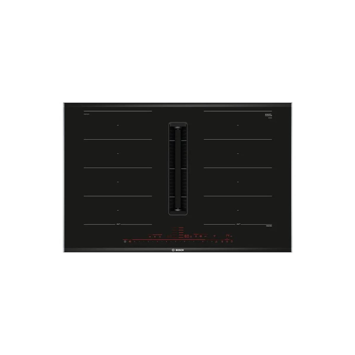 Bosch Serie 8 PXX875D57E piano cottura Nero Da incasso 80 cm Piano cottura a induzione 4 Fornelli Cappa da incasso-0