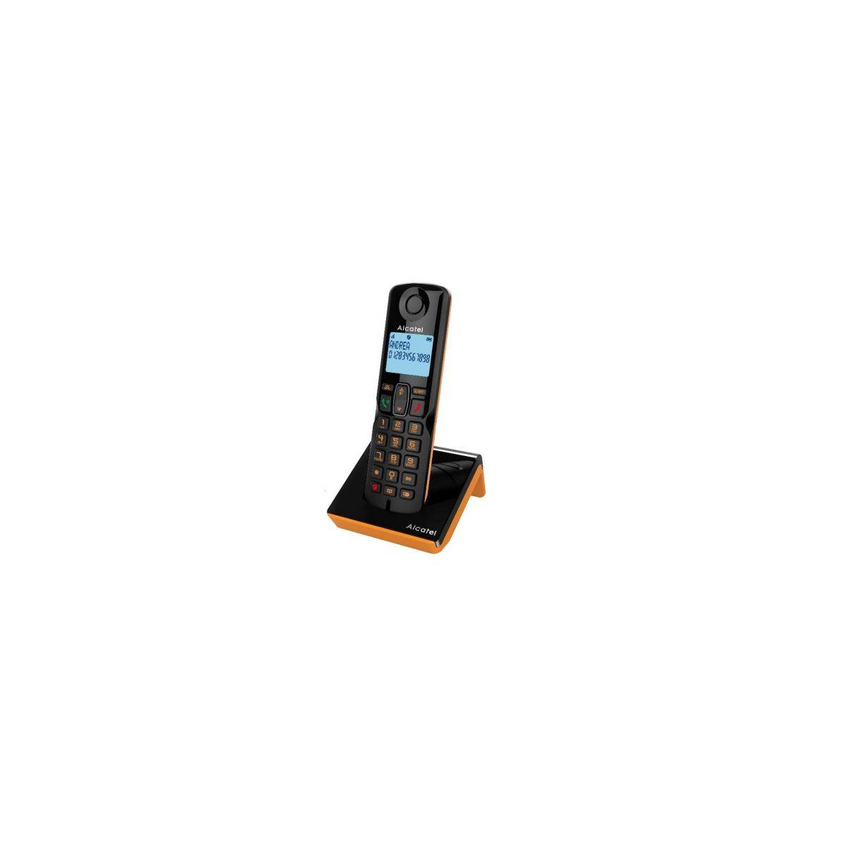 Alcatel S280 SOLO ORANGE Telefono DECT Identificatore di chiamata Nero, Arancione-1
