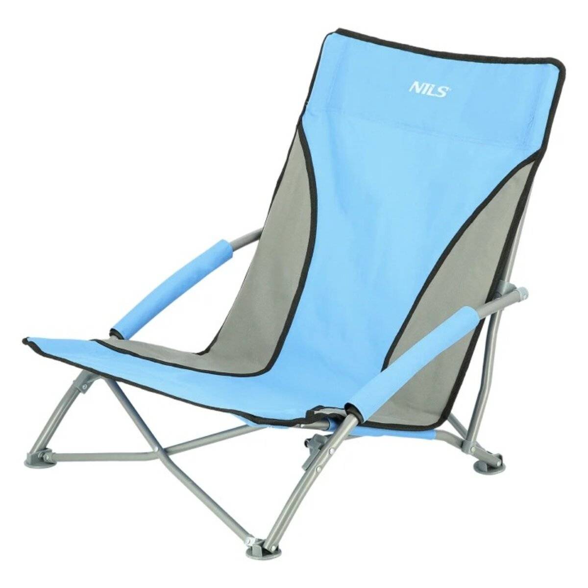 Sedia da campeggio NILS CAMP NC3035 – Sedia pieghevole da esterno con borsa per il trasporto, colore azzurro-2