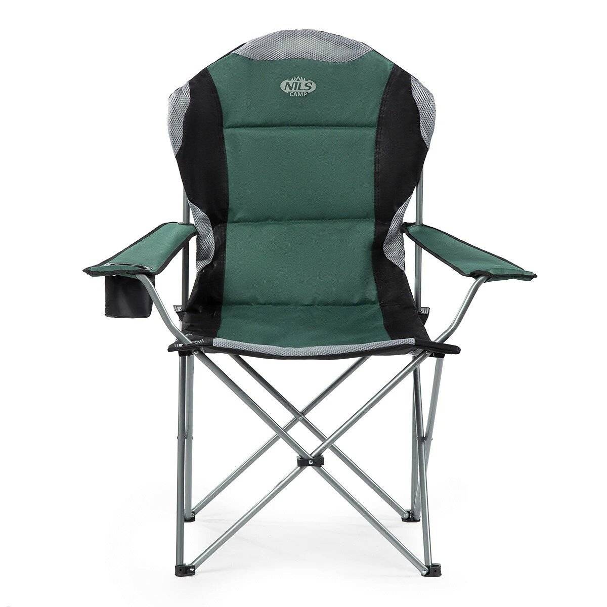 Sedia da campeggio NILS NC3080 – Sedia da esterno pieghevole, sedia da pesca con borsa per il trasporto, verde-0