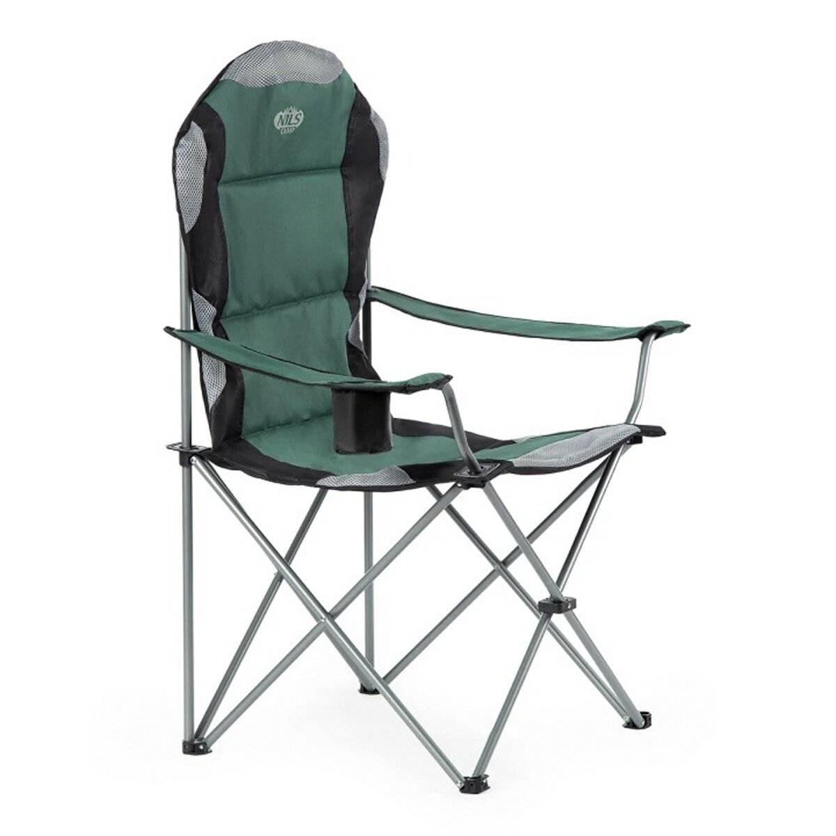 Sedia da campeggio NILS NC3080 – Sedia da esterno pieghevole, sedia da pesca con borsa per il trasporto, verde-1