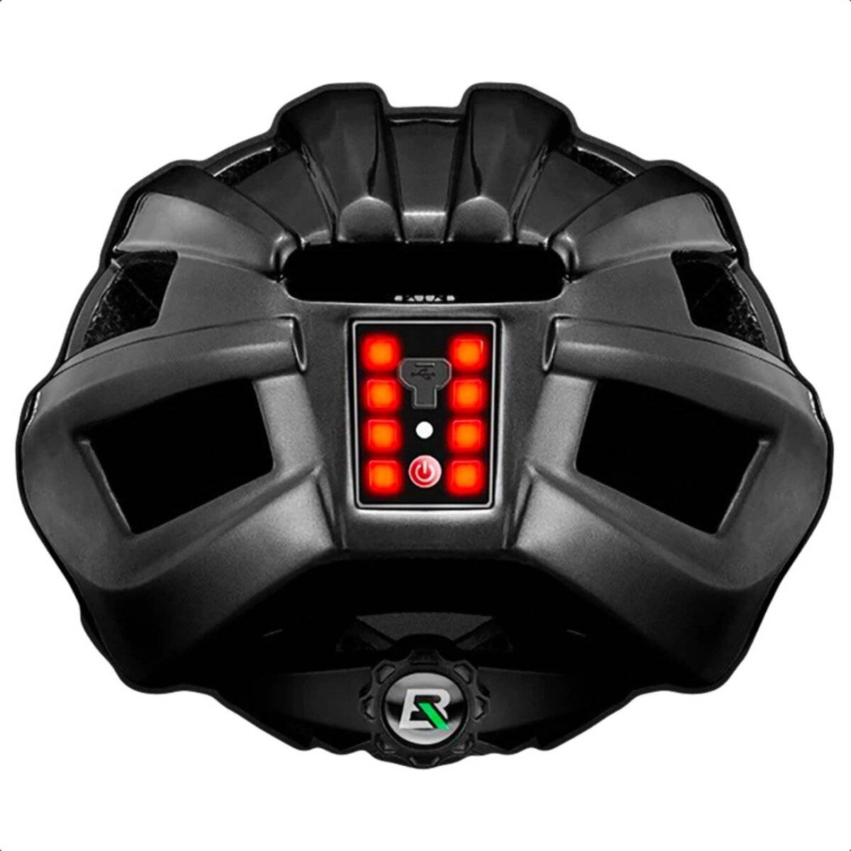 Casco da bicicletta Rockbros ZK-013TI con LED, taglia universale 55-60 cm, grigio-3