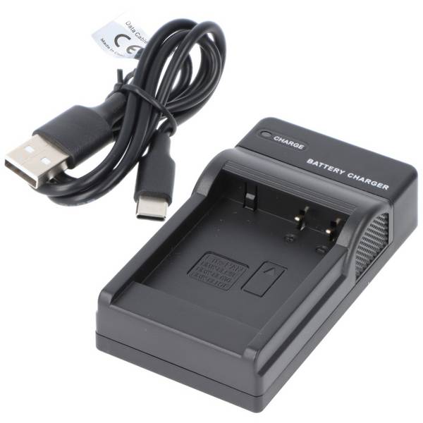 Caricabatterie USB compatibile con Panasonic DMW-BLG10, DMW-BLE9, DMW-BLH7E