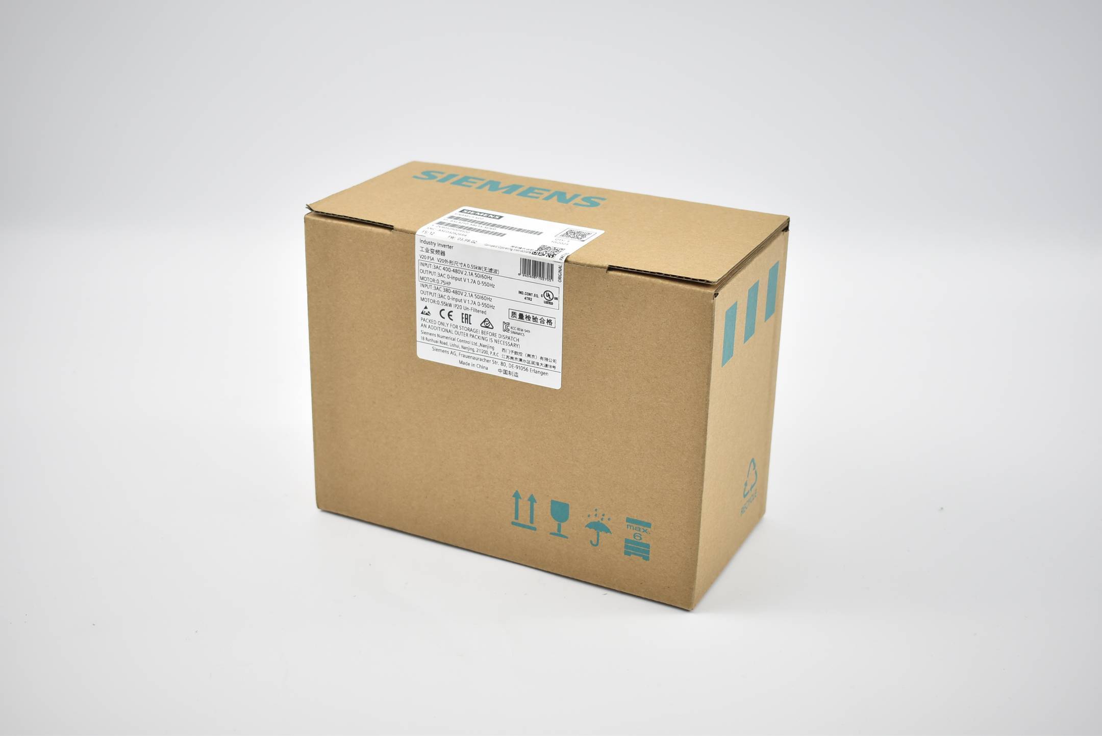 Siemens Inverter base 6SL3210-5BE15-5UV0 0.55 kW 380 V, 480 V-0