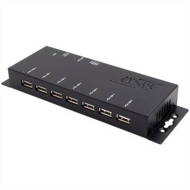 Hub USB Exsys  EXSYS - EX-1177-2S USB 2.0 Hub mit 15KV ESDÜberspannungs-Schutz Nero