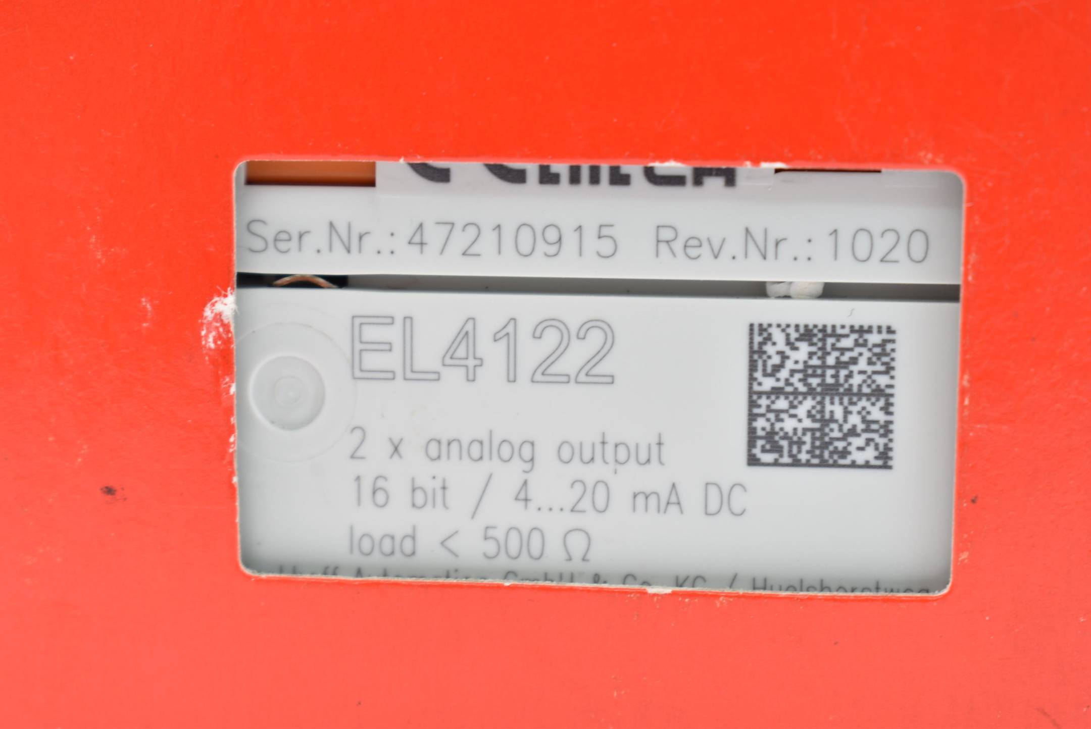 Beckhoff EtherCAT-Morsetto, 2-Canale-Analogico-Uscita | Rev: 1020 | EL4122-2
