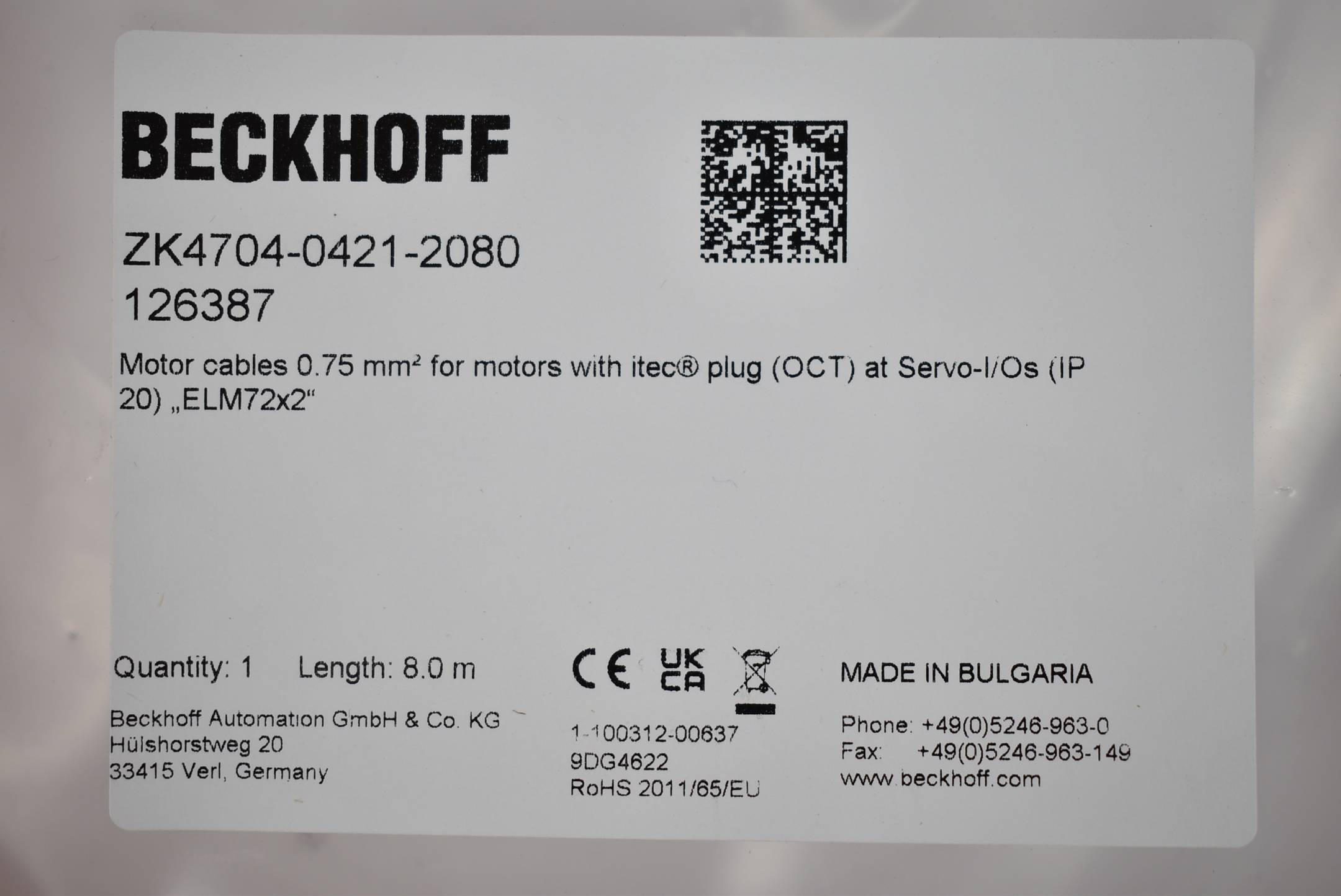 Beckhoff - ZK4704-0421-2080-1