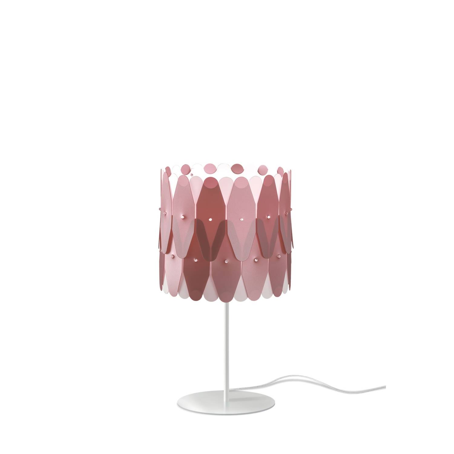 Lampada Da Scrivania Moderna Amanda Polilux ® Pink Metal E Metallo 1 Luce E27-0