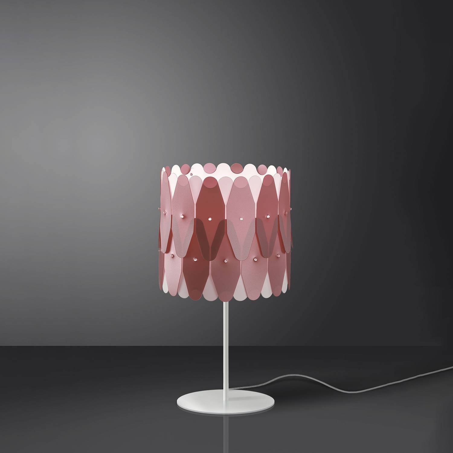Lampada Da Scrivania Moderna Amanda Polilux ® Pink Metal E Metallo 1 Luce E27-1