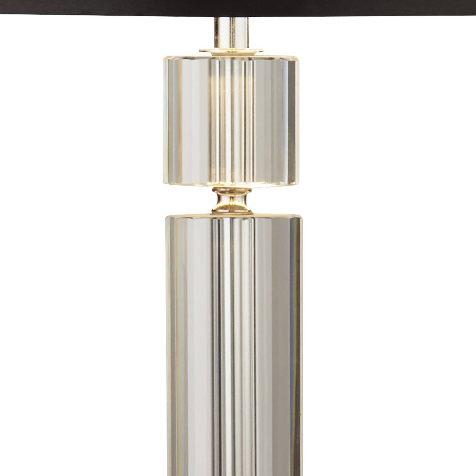 Lampada Da Scrivania Contemporanea Kylie Vetro Cromo Acciaio Nero 1 Luce E27-1