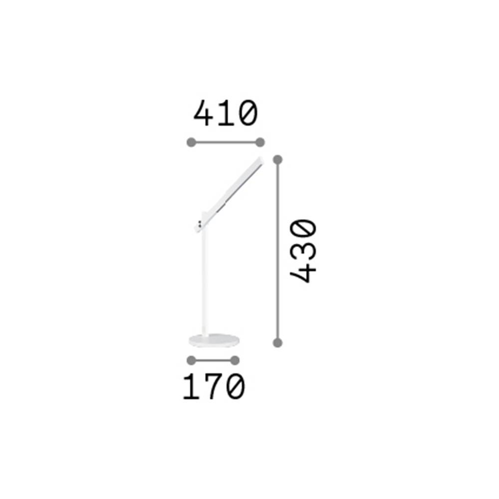 Lampada Da Scrivania-Ufficio Moderna Pivot Alluminio Bianco Led 7,5W Cct-1