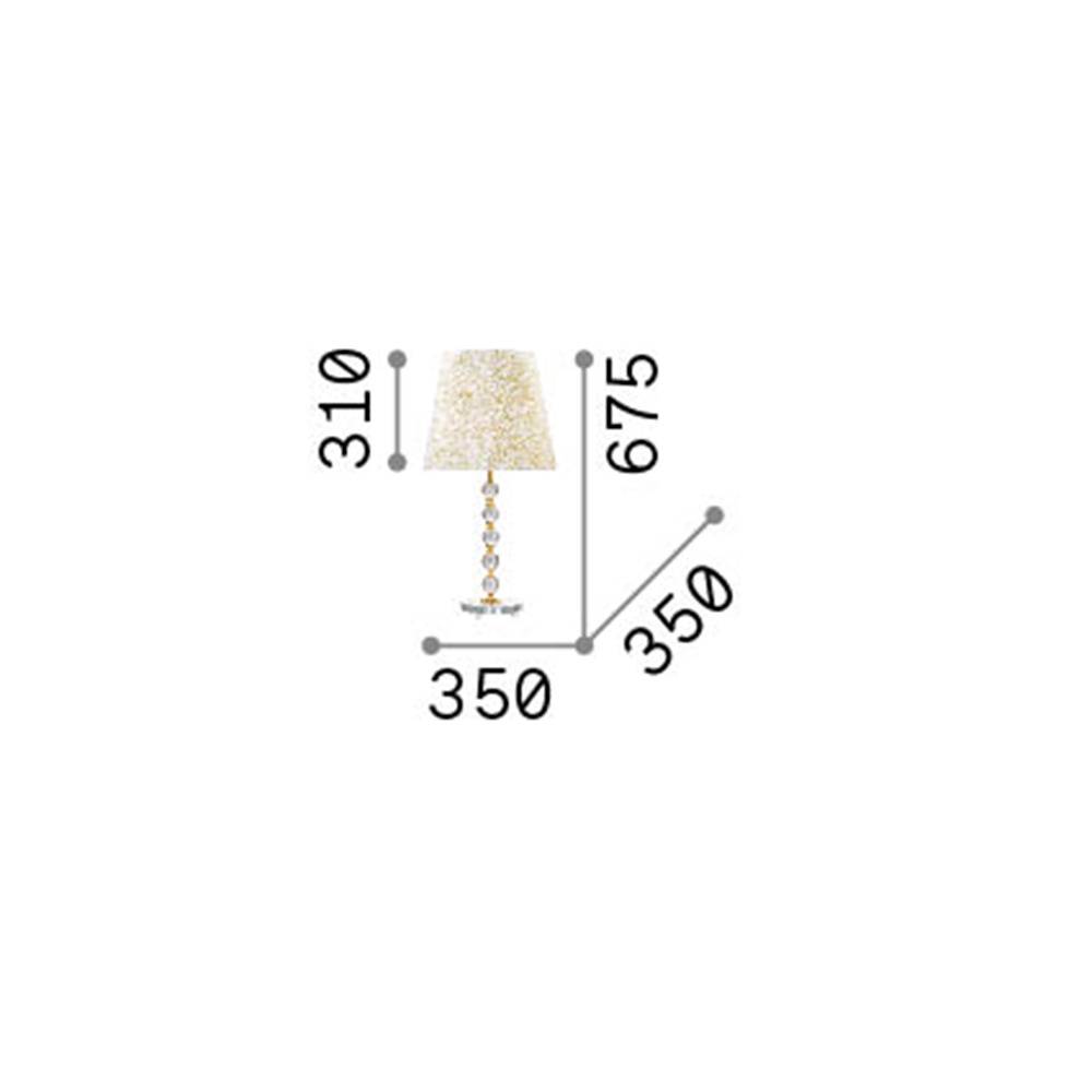 Lampade Da Scrivania - Ufficio Classico Queen Metallo Oro 1 Luce E27 Big-1
