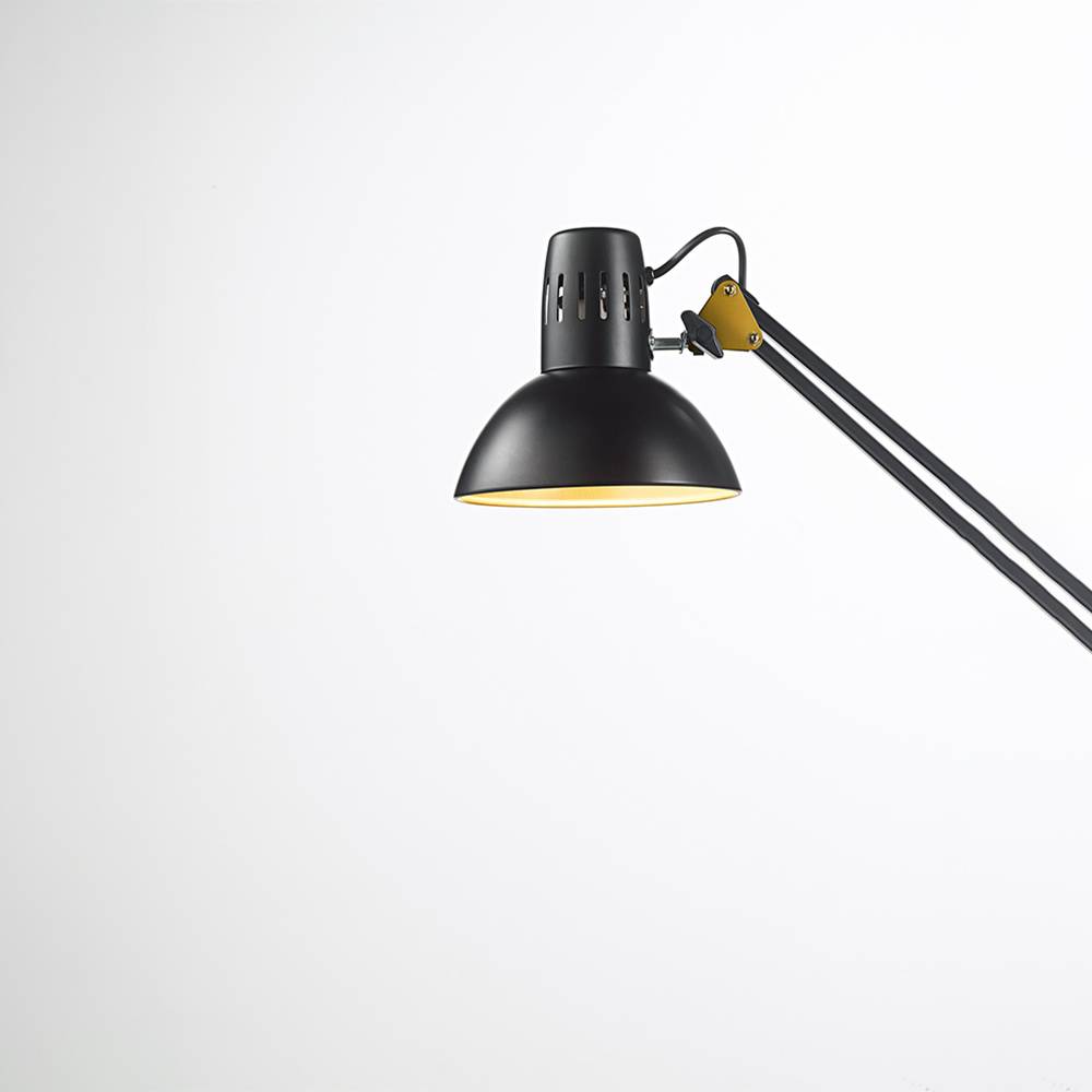 Lampada Da Scrivania Moderna Arc Nero E Oro 1 Luce E27-1