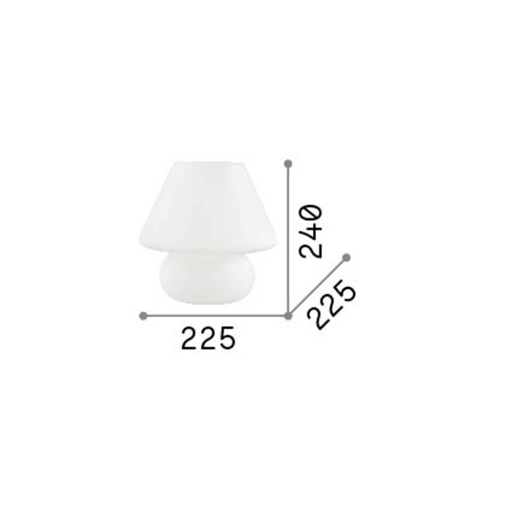 Lampada Da Scrivania-Ufficio Moderna Prato Vetro Bianco 1 Luce E27 Big-2