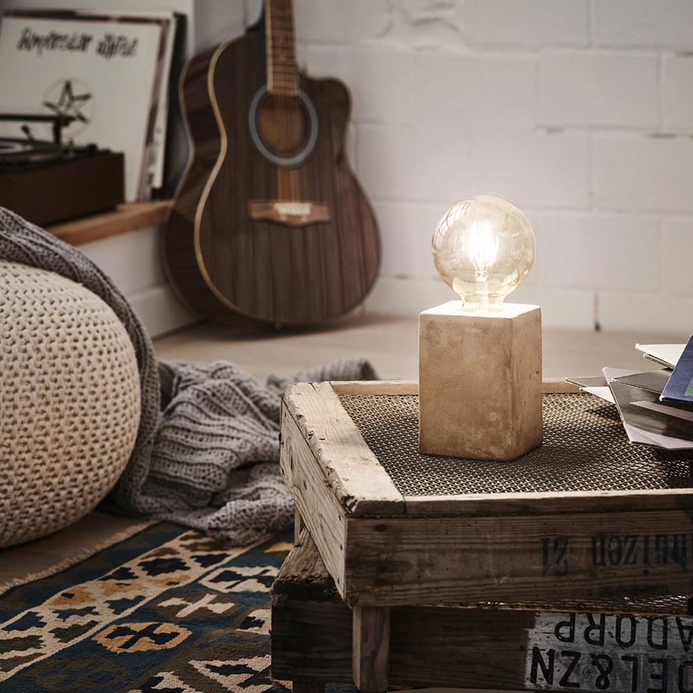 Lampada Da Scrivania Contemporanea Prestwick 1 Luce Ceramica Grigio-1