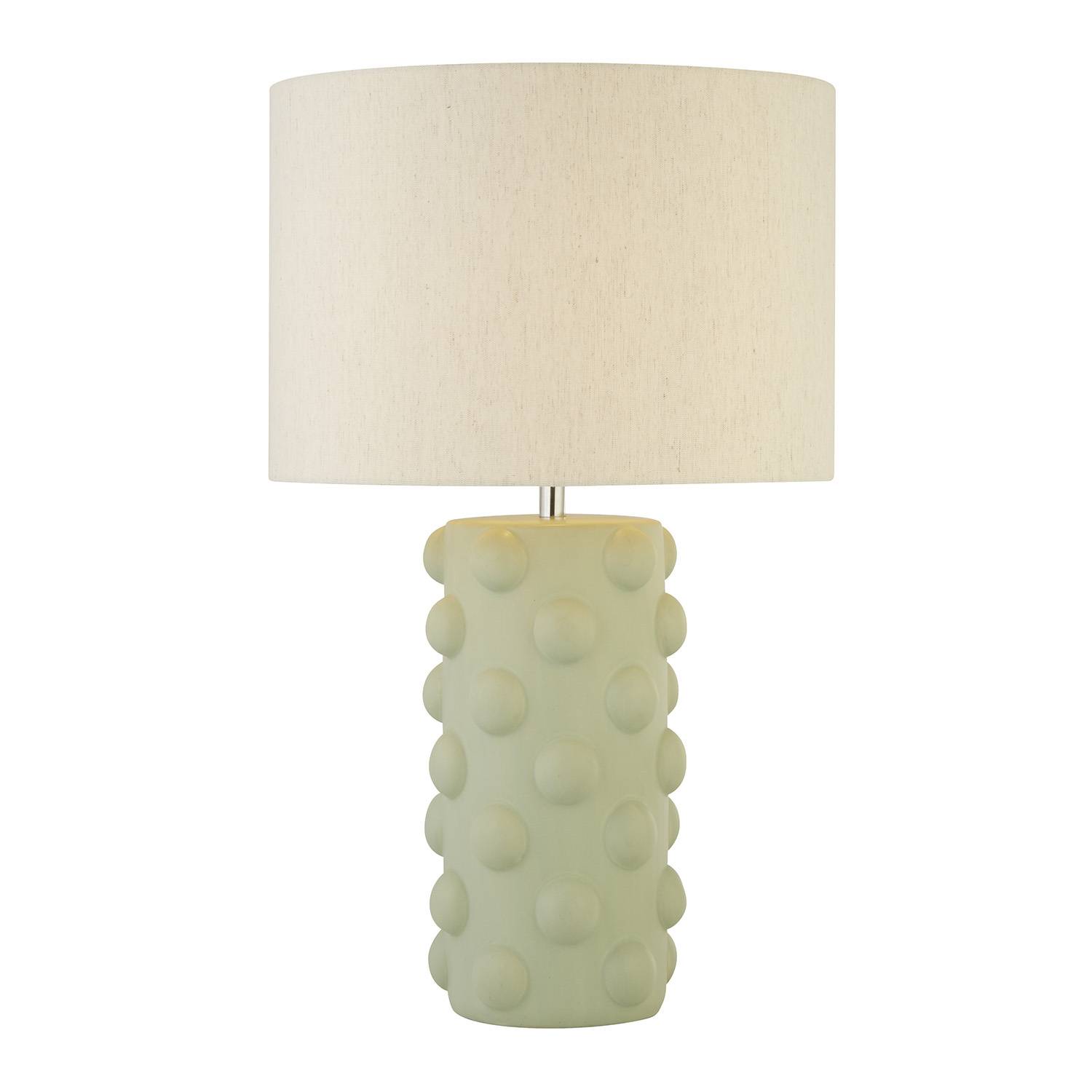 Lampada Da Scrivania Contemporanea Bolla Ceramica Verde Tessuto 1 Luce E14-0