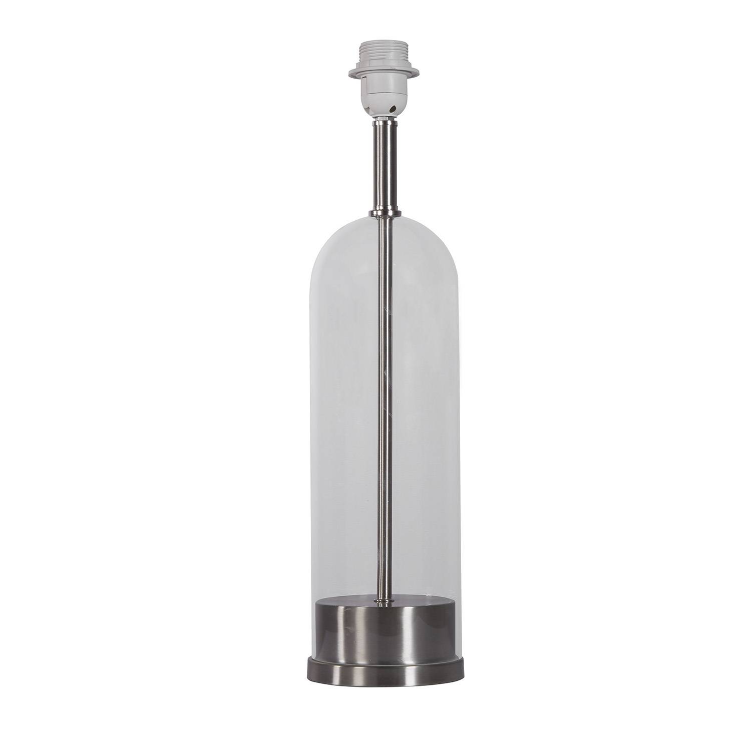Lampada Da Scrivania Contemporanea Oxford Acciaio Grigio Vetro 1 Luce E27-0