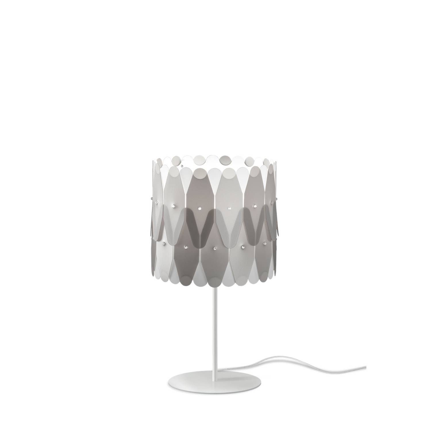 Lampada Da Scrivania Moderna Amanda Polilux ® Argento E Metallo 1 Luce E27-0