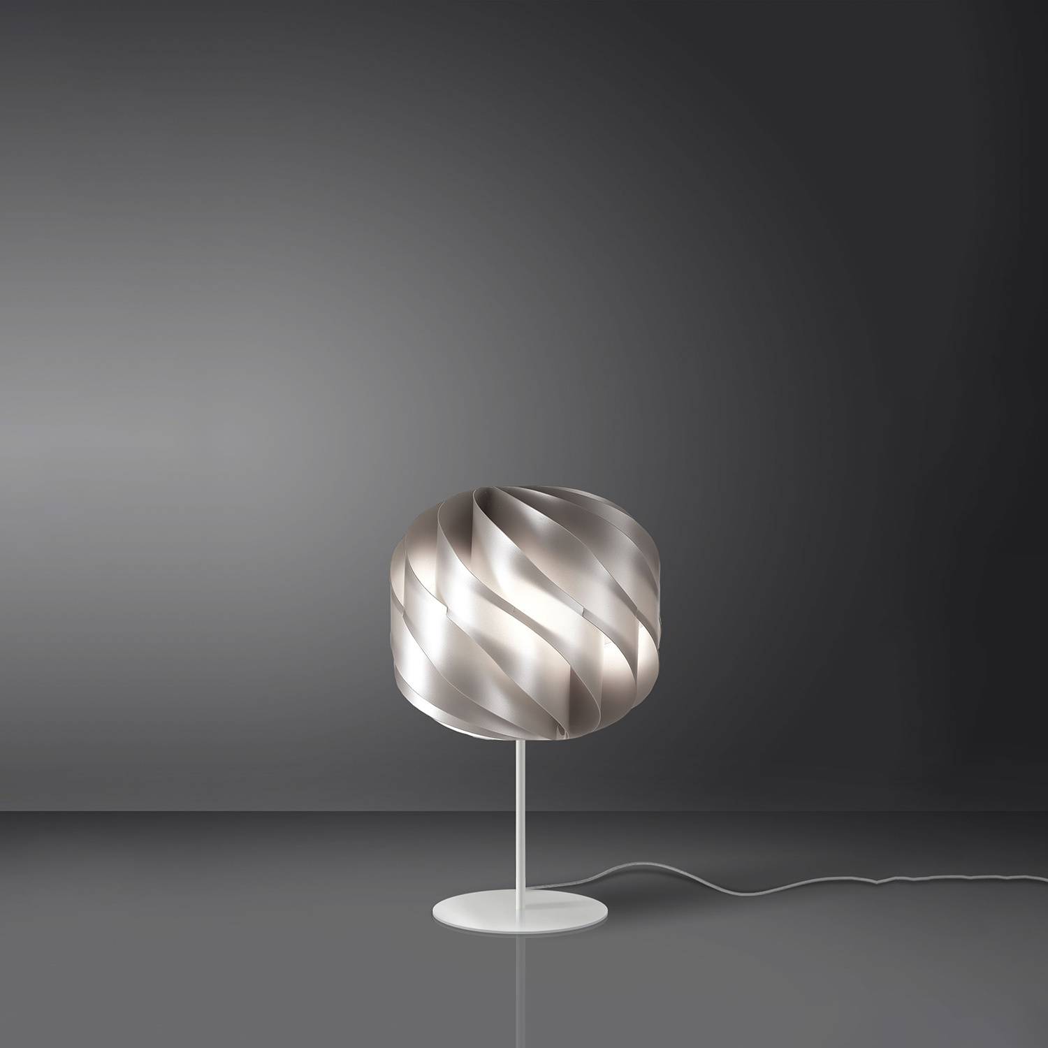 Lampada Da Scrivania Moderna Globe Polilux ® Argento E Metallo 1 Luce E27-1