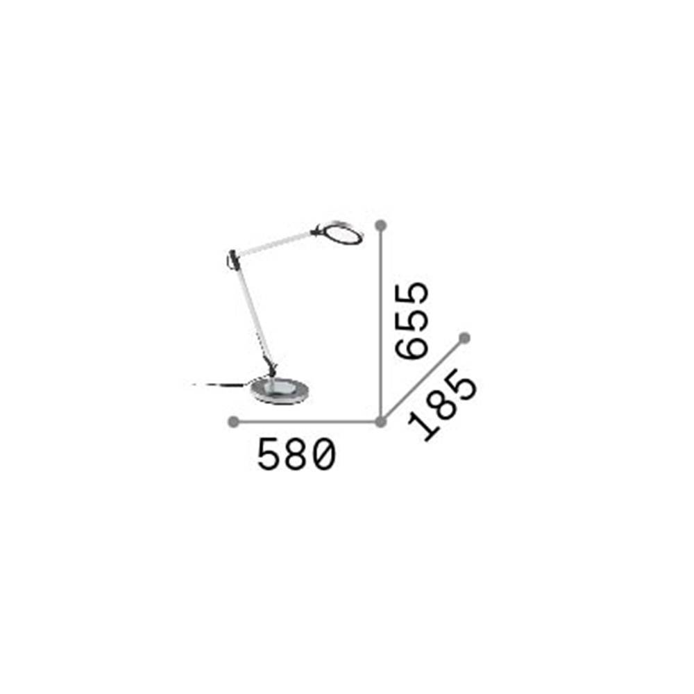 Lampada Da Scrivania Moderna Futura Alluminio-Plastiche Bianco Led 12,5W 4000K-1