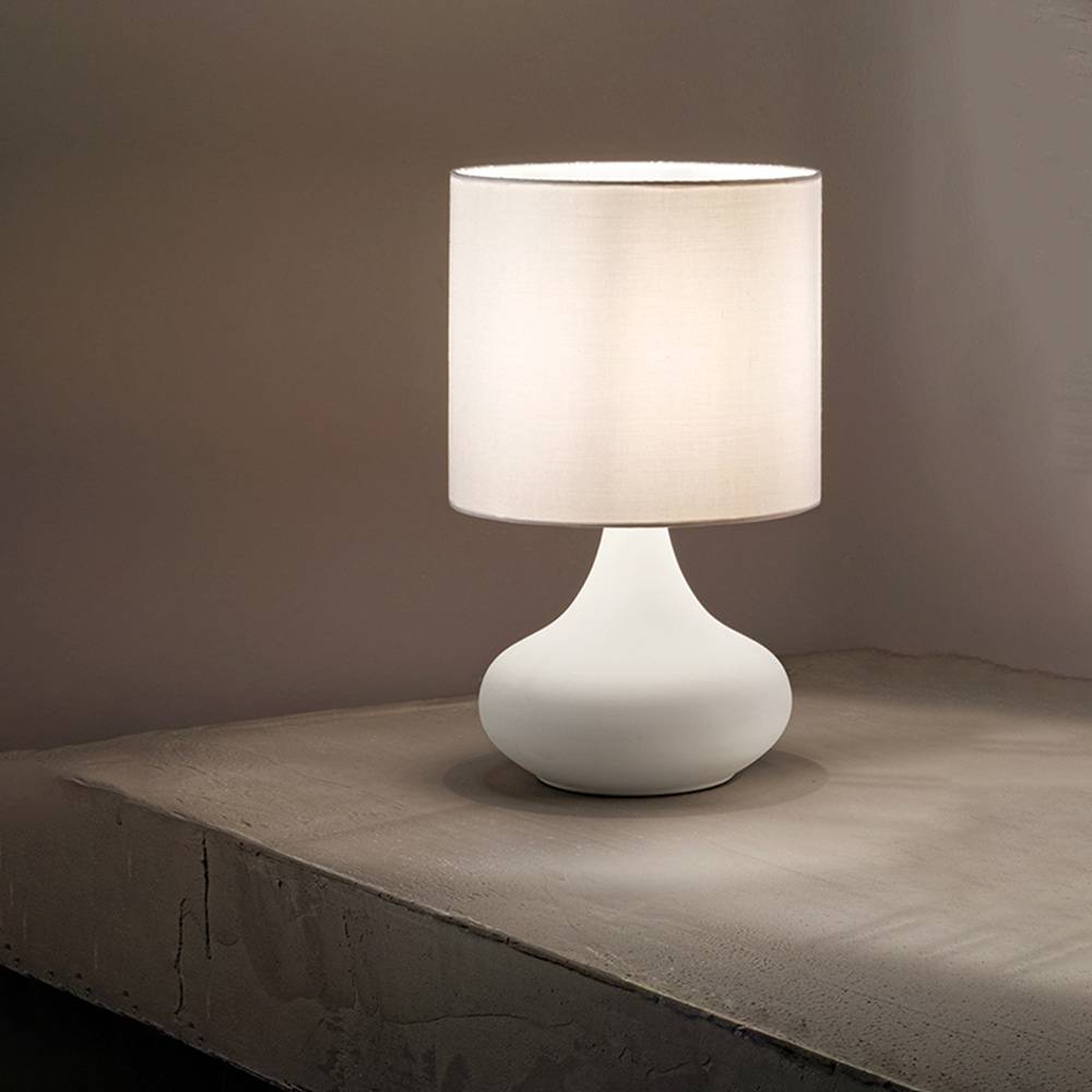 Lampada Da Scrivania In Metallo Contemporanea Paul Bianco 1 Luce E27-0