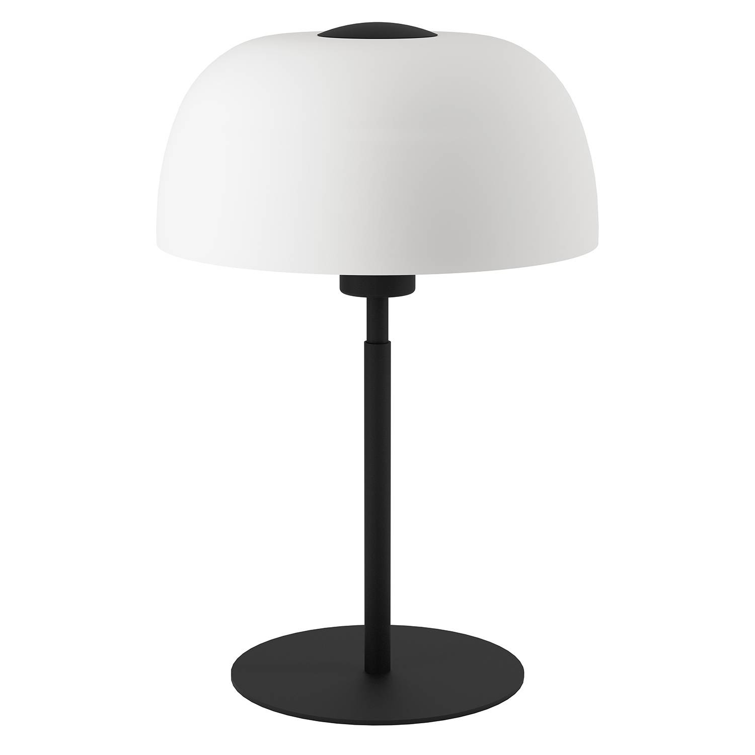 Lampada Da Tavolo Contemporanea Solo 2 Acciaio Nero 1 Luce E27 Ip20-0