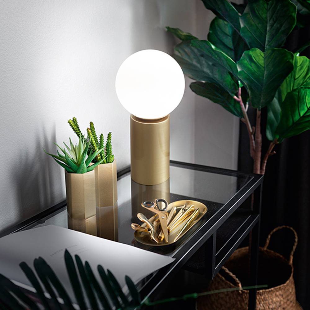 Lampada Da Scrivania Contemporanea Birillo Oro 1 Luce E14 Grande-1