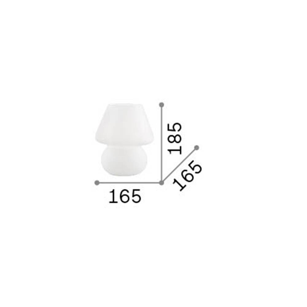 Lampada Da Scrivania-Ufficio Moderna Prato Vetro Bianco 1 Luce E27 Small-2