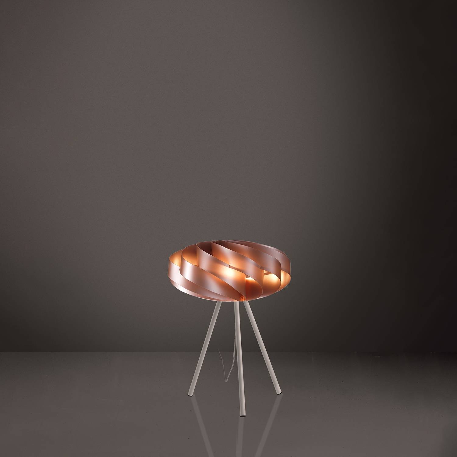 Lampada Da Scrivania-Ufficio Moderna Flat Polilux ® Rame E Metallo 1 Luce E27-1