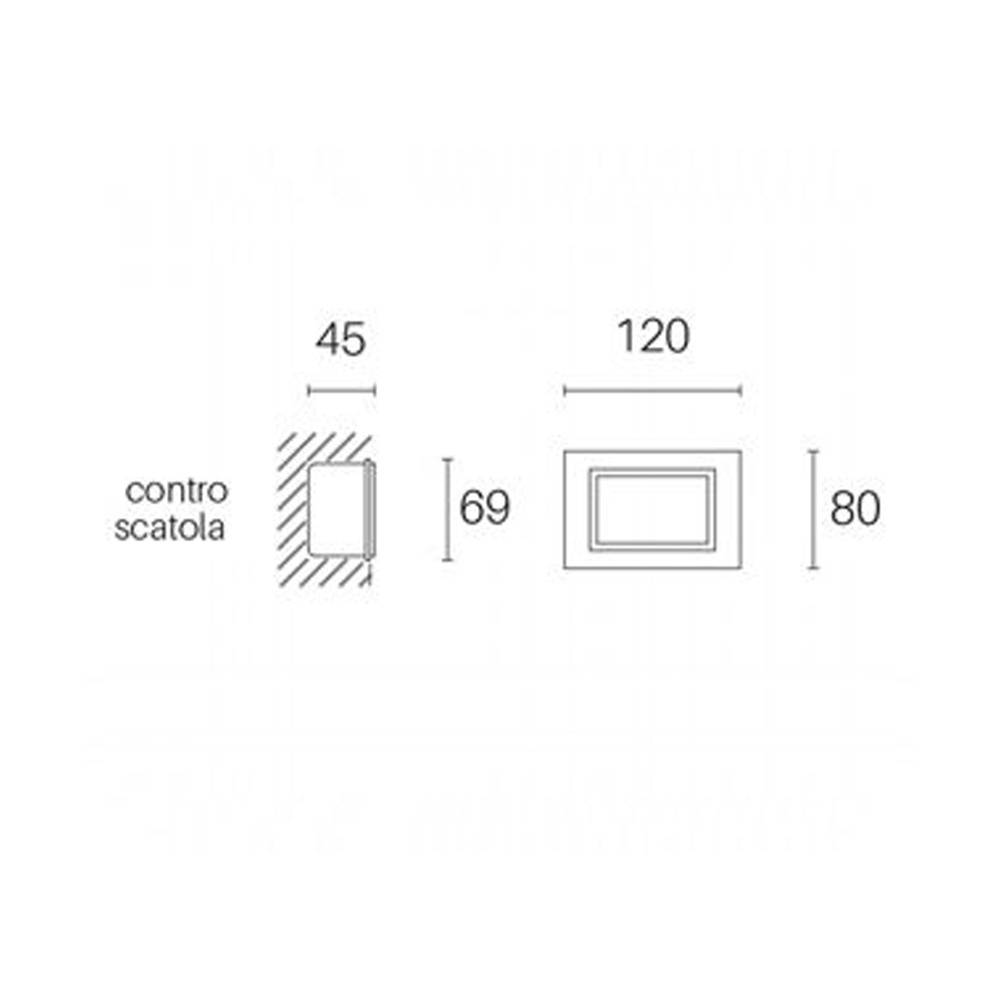 Segnapasso Aperto Da Esterno Moderno Spina Alluminio E Vetro Bianco Led 3W 4000K-1