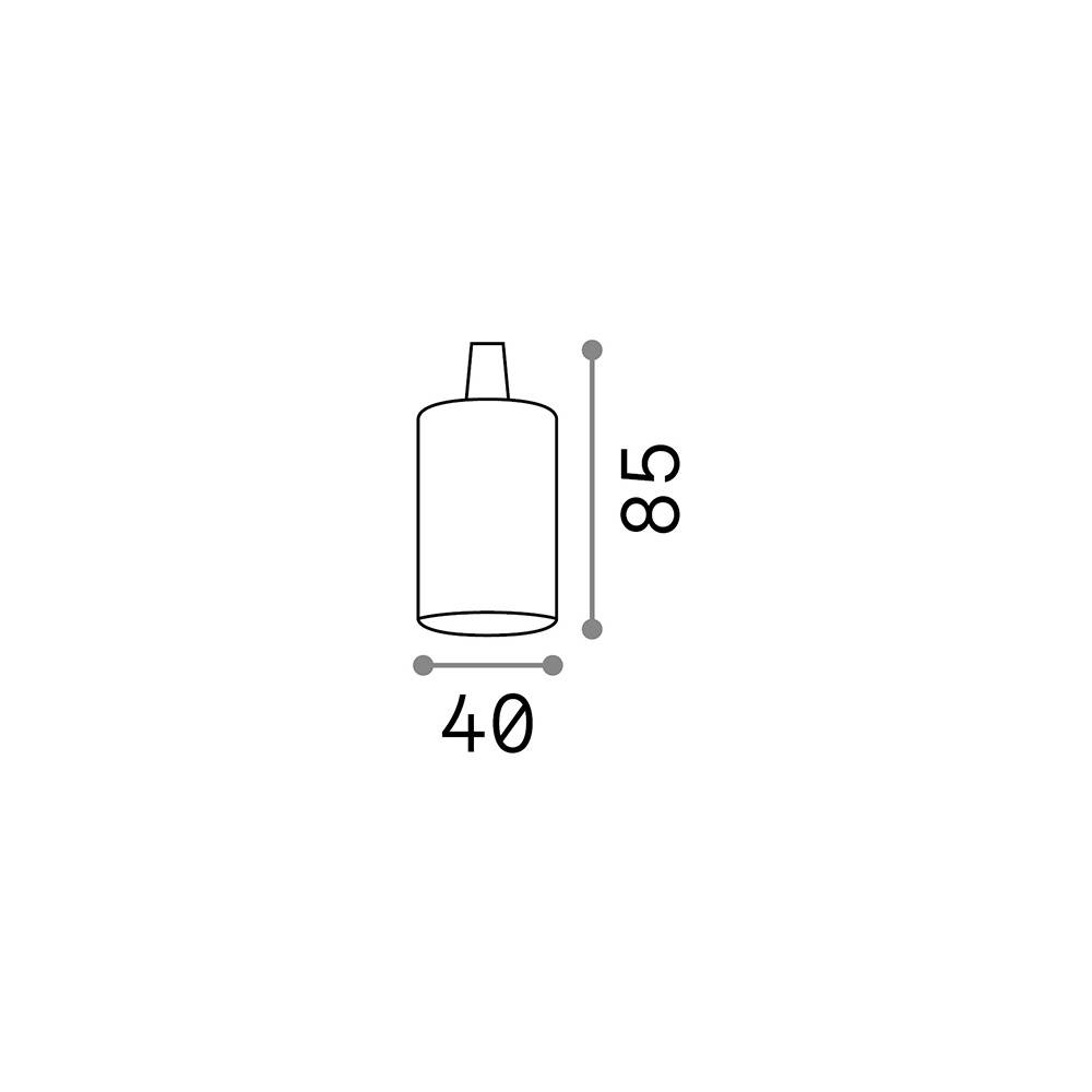 Portalampada Metallo Bianco 1 Luce E27 Liscio-1
