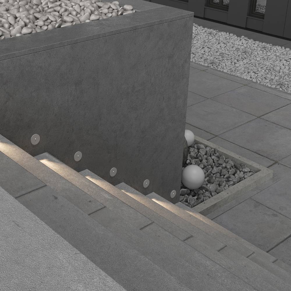 Segnapasso Moderno Da Esterno Alluminio Bianco Luce Led 3W Ip54-2