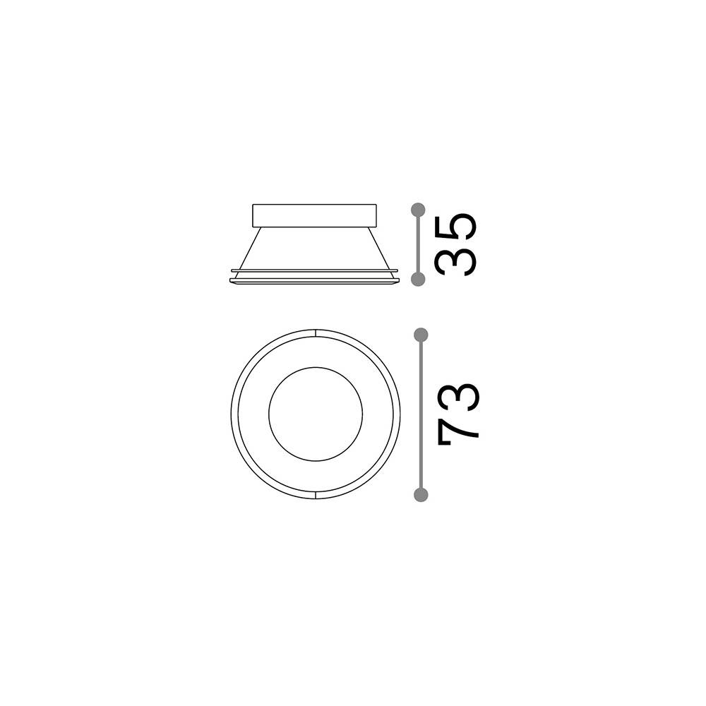 Riflettore Tondo Fisso Dynamic Alluminio Bianco-1