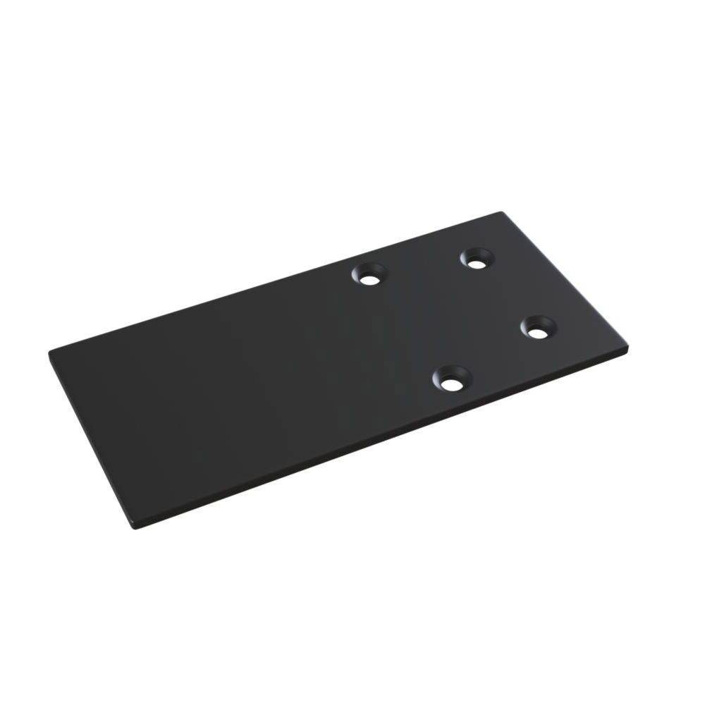 Piastra Per Binario Moderno Alluminio Nero Spessa 8Cm-0