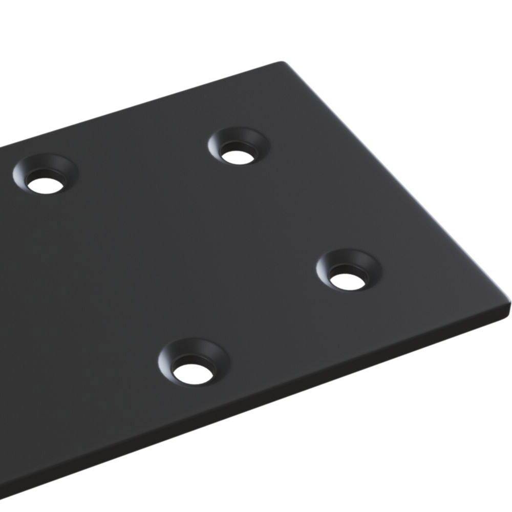 Piastra Per Binario Moderno Alluminio Nero Spessa 8Cm-1