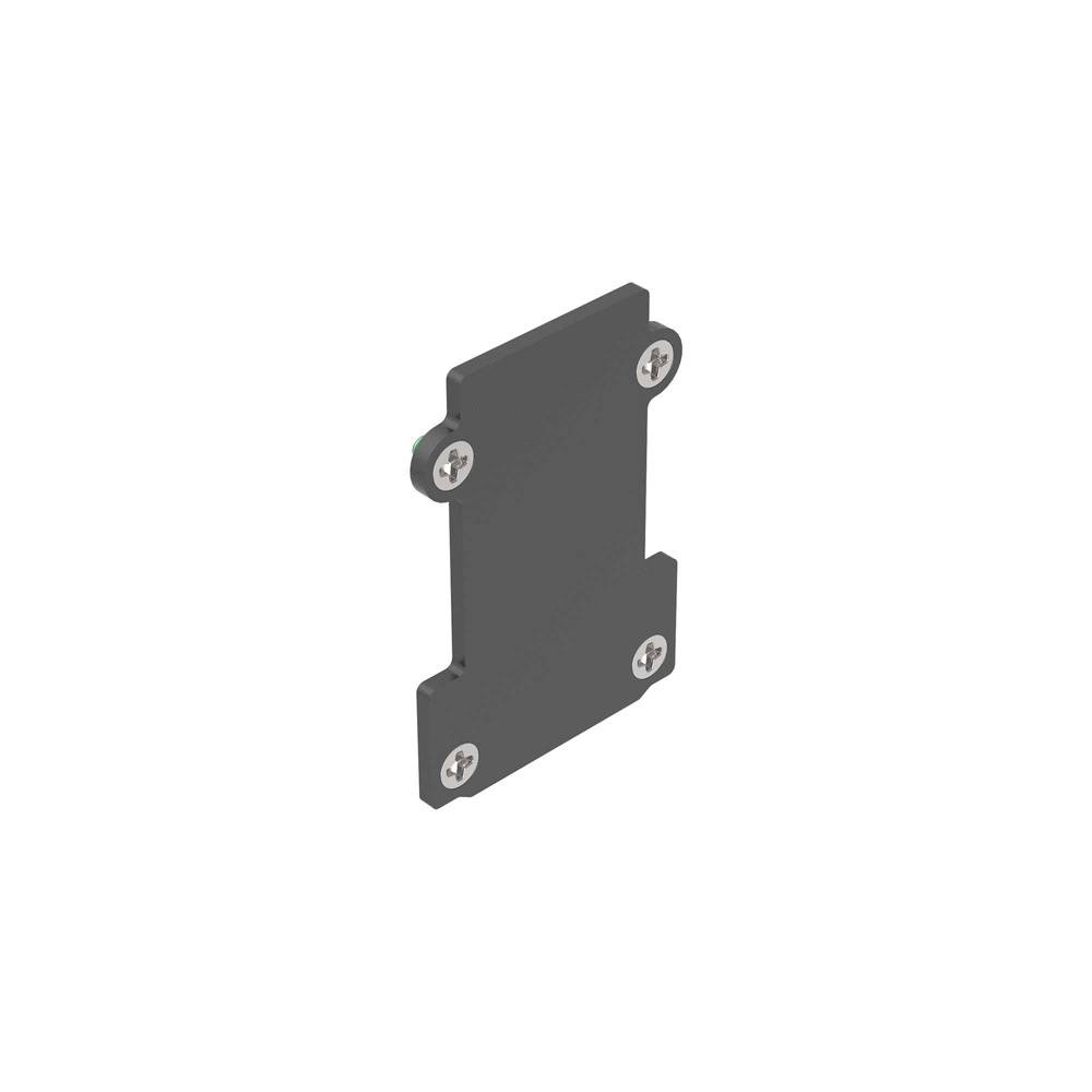 Testata A Incasso Senza Foro Ego Alluminio Nero-0