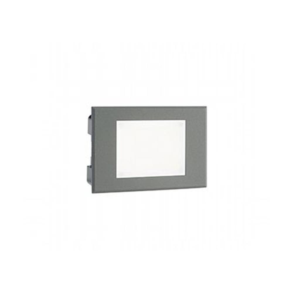 Segnapasso Aperto Da Esterno Moderno Spina Alluminio E Vetro Grigio Led 3W 4000K-0