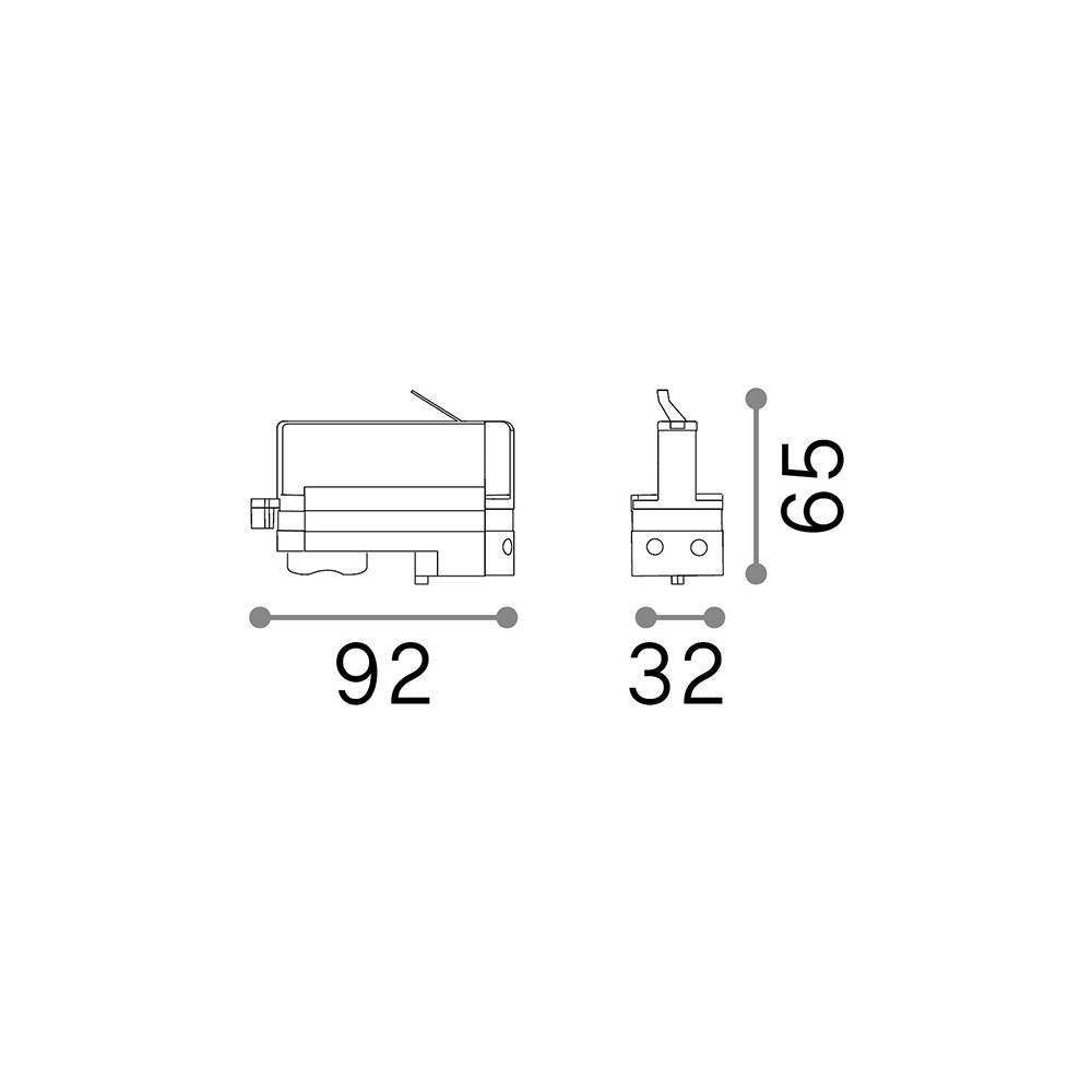 Profilo Link On-Off Adattatpre Alluminio Bianco-1