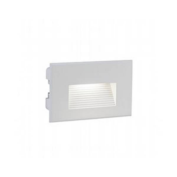 Segnapasso Dente Da Esterno Moderno Spina Alluminio E Vetro Bianco Led 3W 4000K
