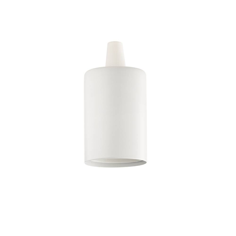 Portalampada Metallo Bianco 1 Luce E27 Liscio-0