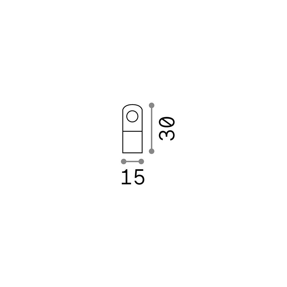Supporto Cavo Metallo Rame 15X30Mm-1