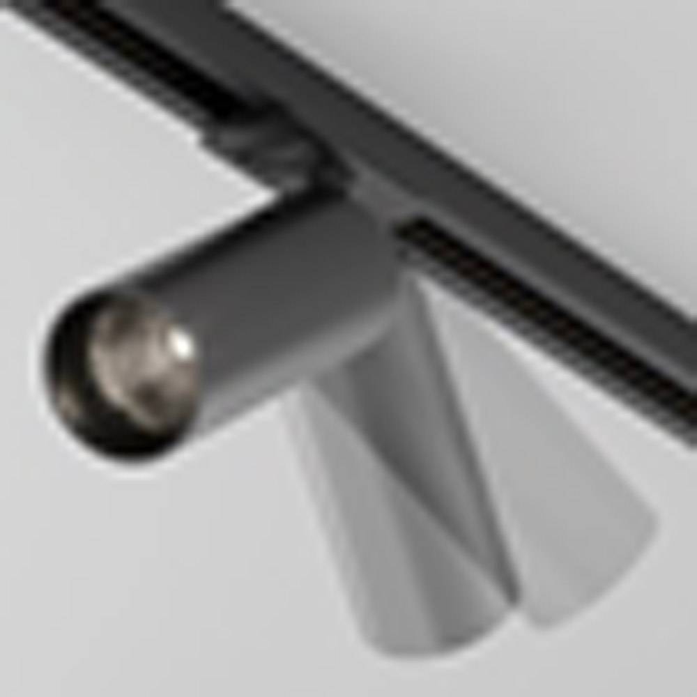 Faretto Per Binario Focus Led Clip Moderno Alluminio Nero 1 Luce Naturale-2