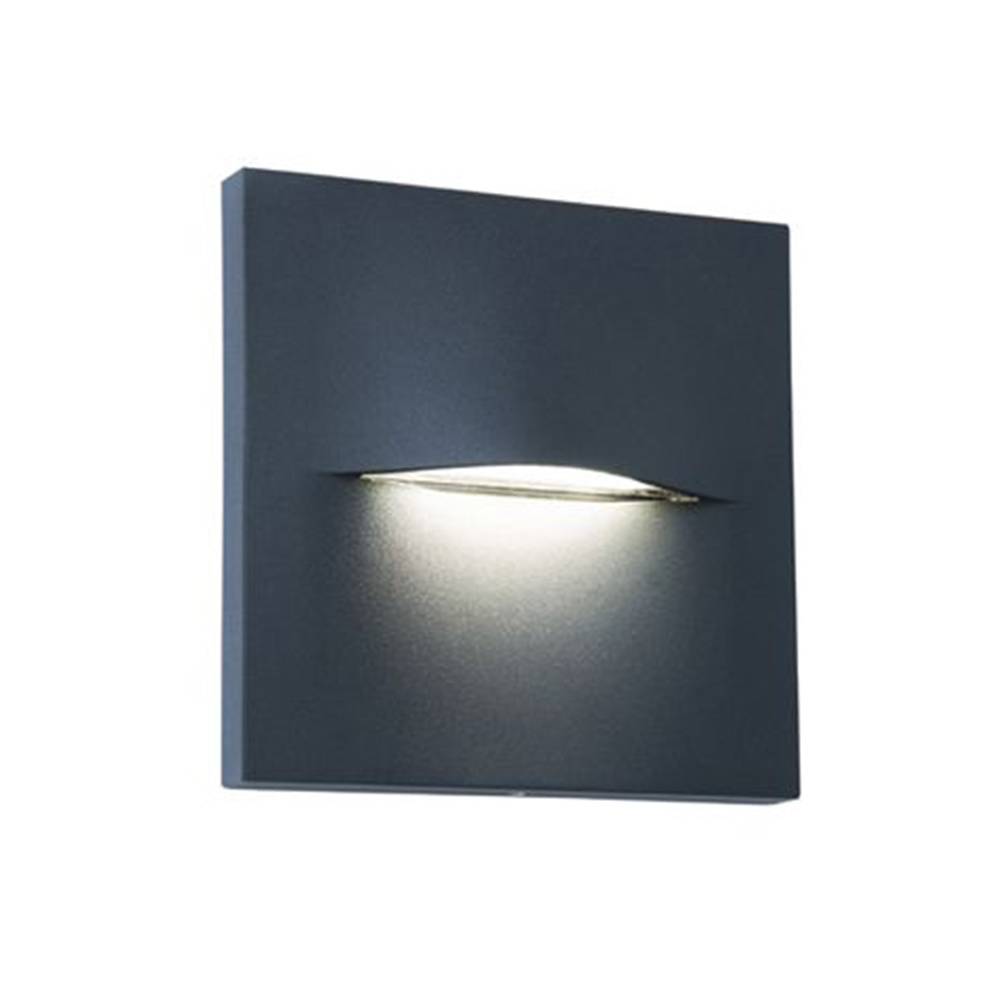 Segnapasso Quadrato Moderno Open Alluminio Grafite 3W Led 4000K-0
