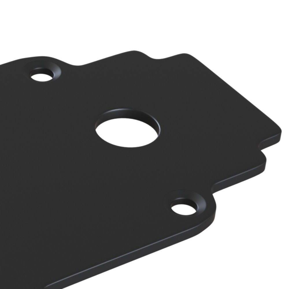 Piastra Moderna Per Binario Da Incasso Alluminio Nero-1