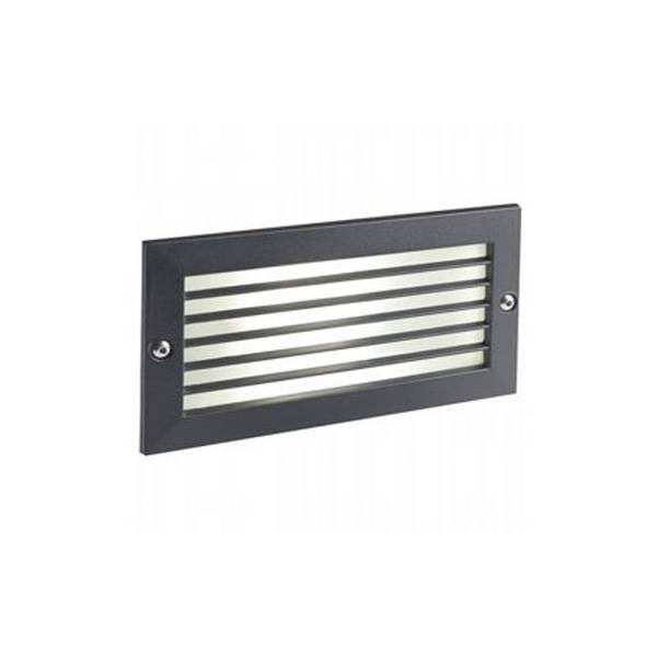 Segnapasso Esterno Incasso Chiuso Escape Alluminio E Vetro Nero Led 10W 4000K