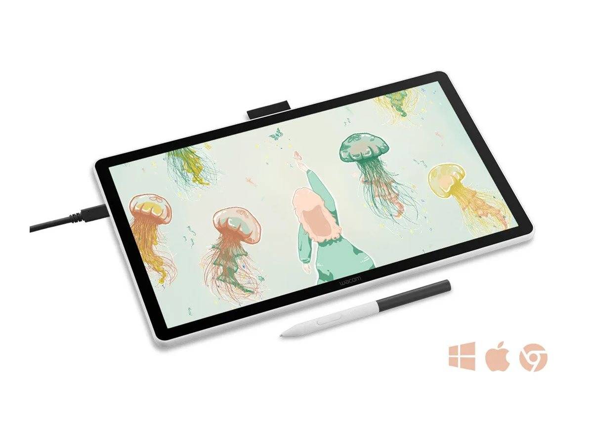 Wacom One 14 tavoletta grafica Nero, Bianco 2540 lpi (linee per pollice) 309 x 174 mm USB-0